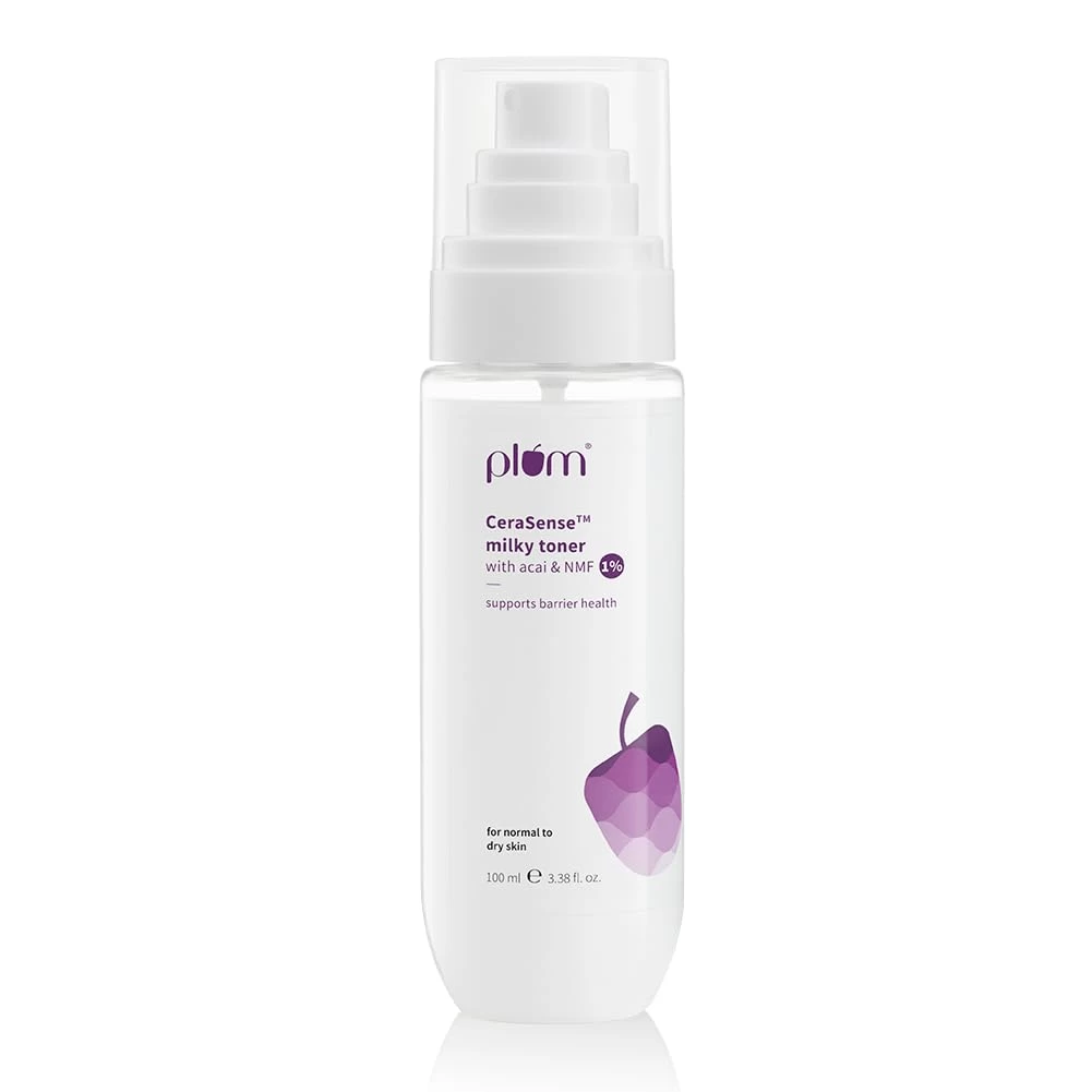 Plum CeraSense Milky Toner with Ceramides & Peptides | Repairs skin barrier, moisturizes & nourishes