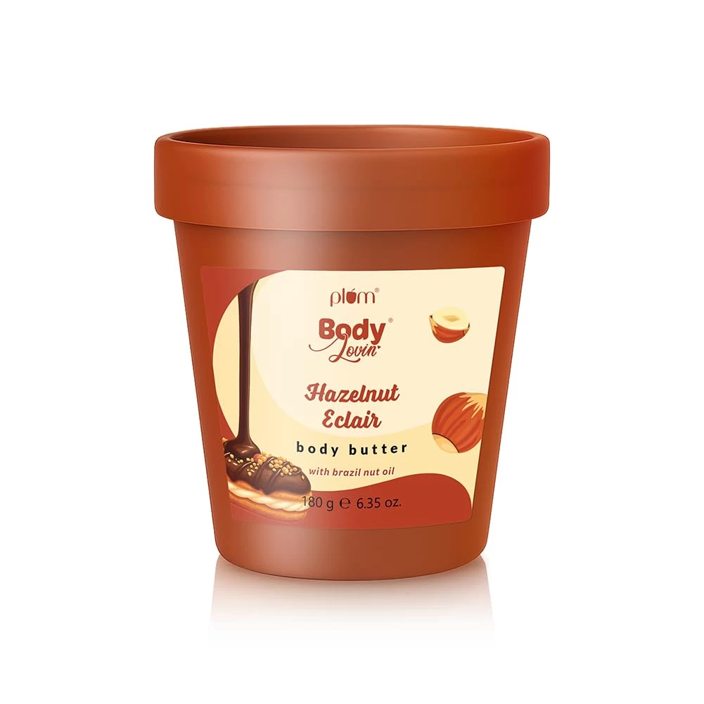 Plum BodyLovin' Hazelnut Eclair Body Butter | Shea Butter & Brazil Nut Oil for Deep Moisturization