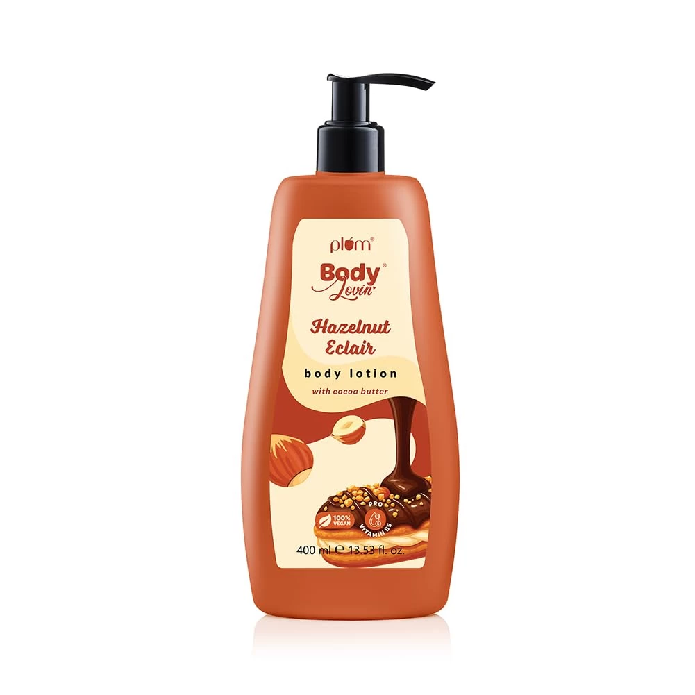 Plum BodyLovin' Hazelnut Eclair Body Lotion | Cocoa Butter & Vitamin B5 for Deep Moisturization | Hazelnut & Vanilla Notes