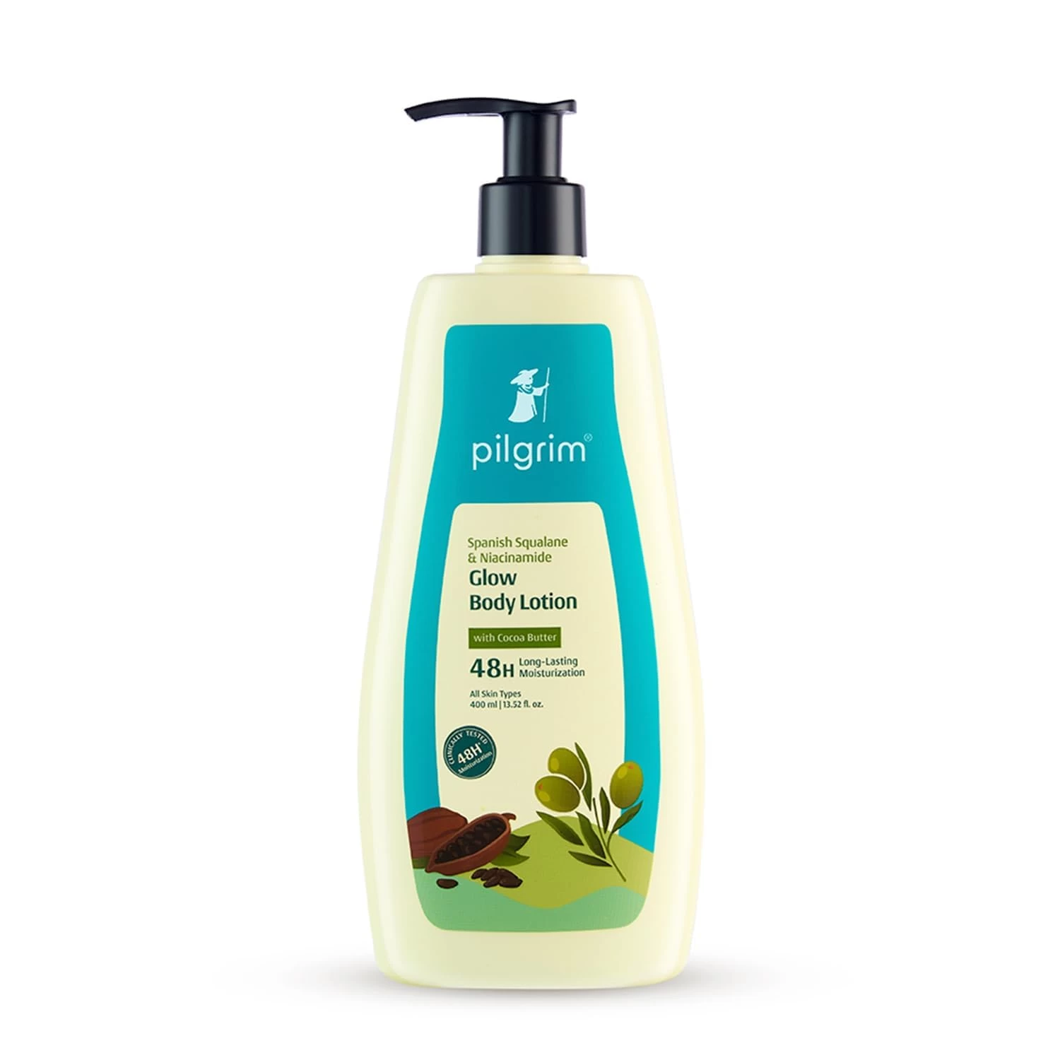 Pilgrim Spanish Squalane & Niacinamide GLOW BODY LOTION with Cocoa Butter (400 ml)