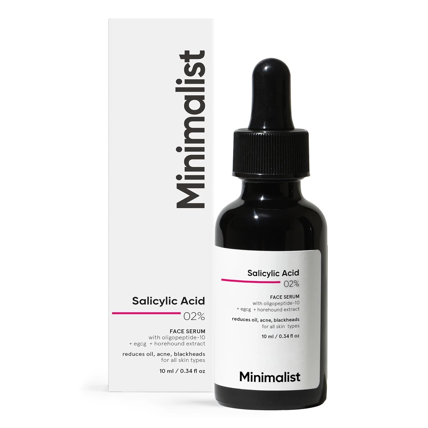 Minimalist 2% Salicylic Acid Serum for Acne & Blackheads | BHA Exfoliating Anti Acne Serum for Pore Cleansing & Oil Control | Pore Tightening Treatment for Oily & Acne-Prone Skin |