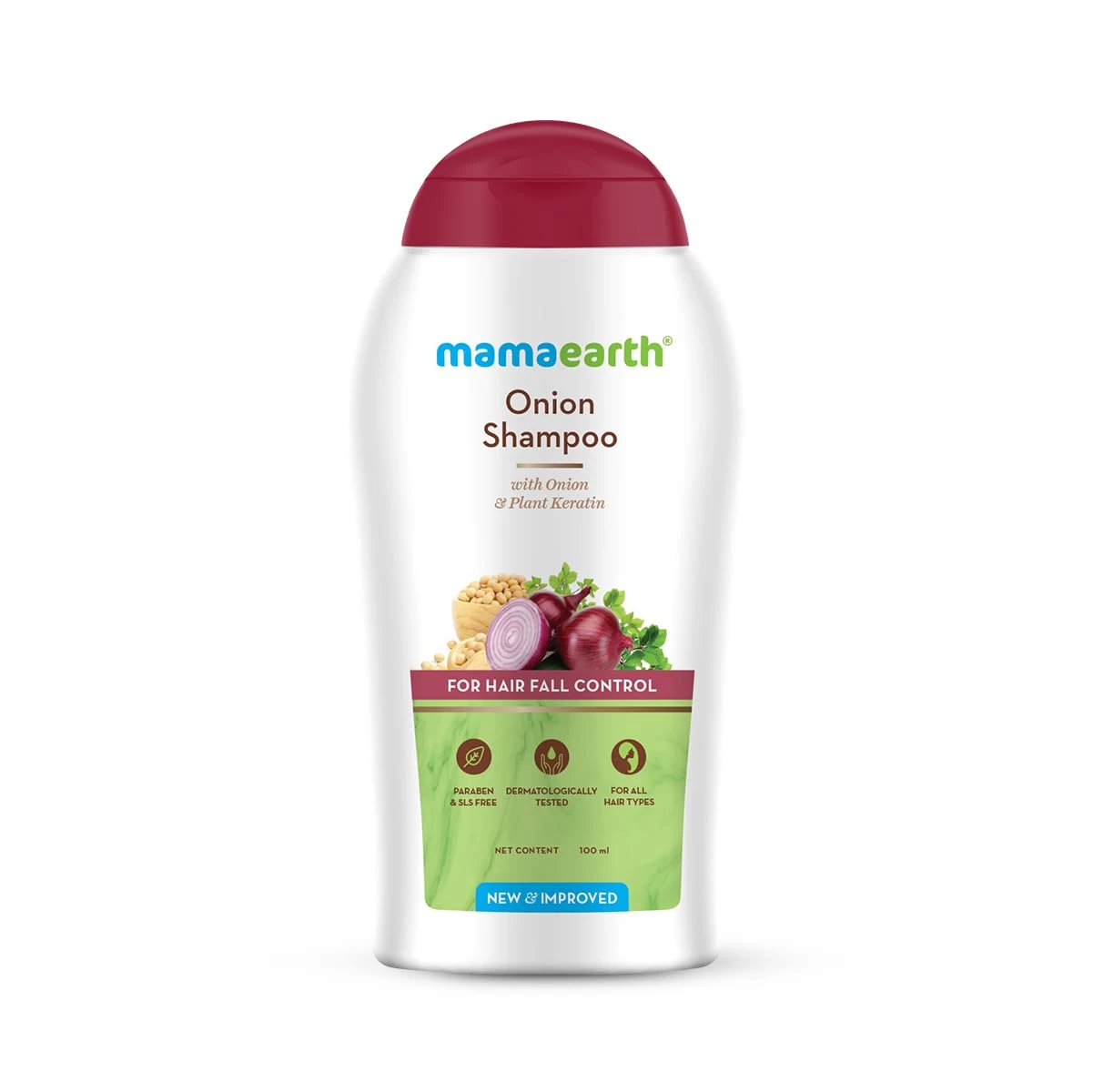 Mamaearth Onion Shampoo for Hair Fall Control & Hair Growth with Onion & Plant Keratin -