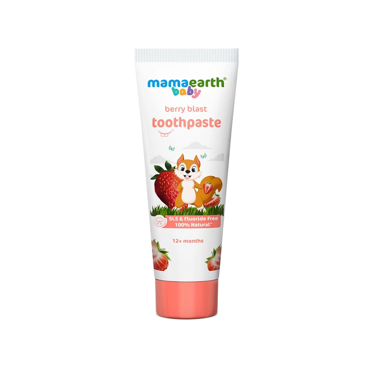Mamaearth 100% Natural Berry Blast Kids Plaque Removal Toothpaste 50 Gm, Fluoride Free, SLS Free, No Artificial Flavours, Best for baby