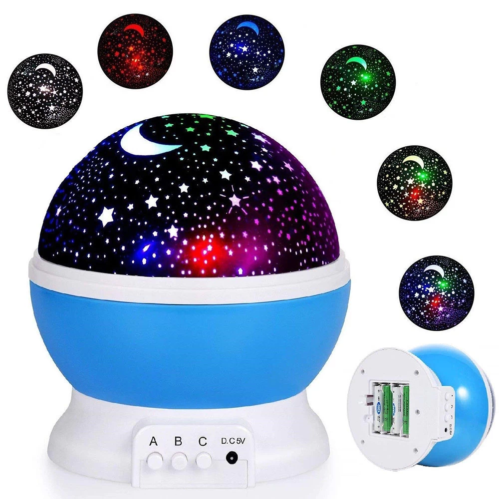 diam Romantic Sky Star Master Night Light Projector Children Kids Baby Sleep Lighting USB Lamp Led Projection Night Lamp (10 cm, Multicolor)