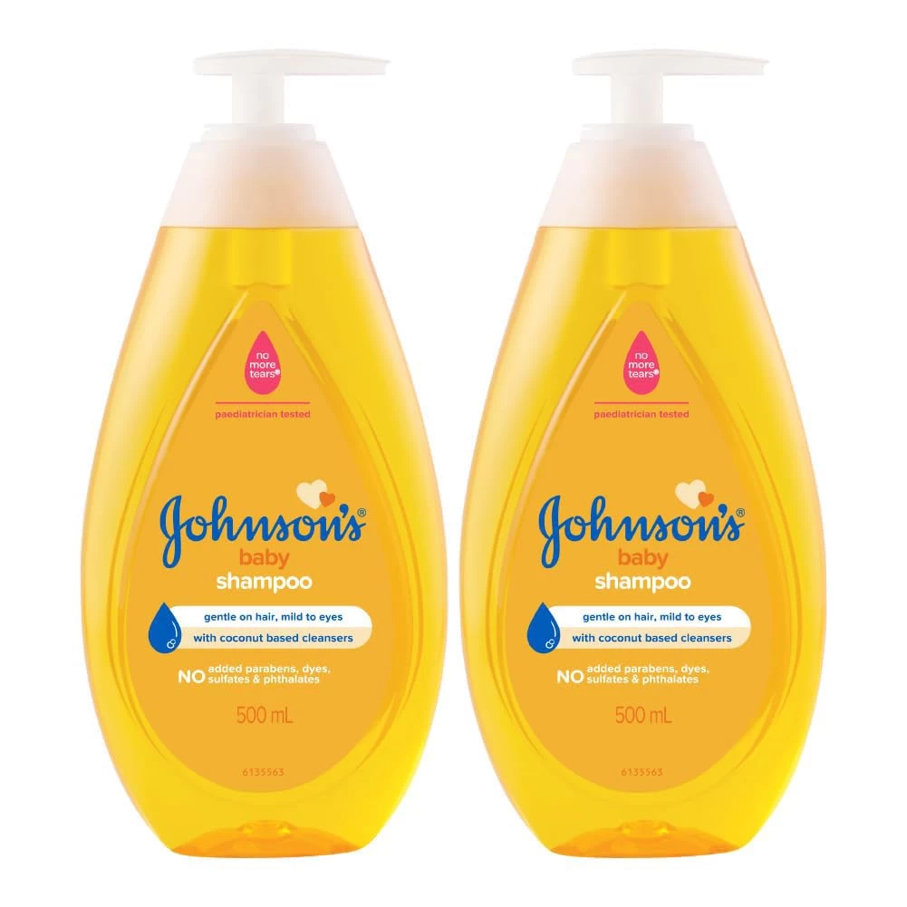 Johnson's Baby No More Tears Baby Shampoo Combo 500ml x 2| With Aloe & Vitamin B5 | Helps Clean & Protect Baby Hair |