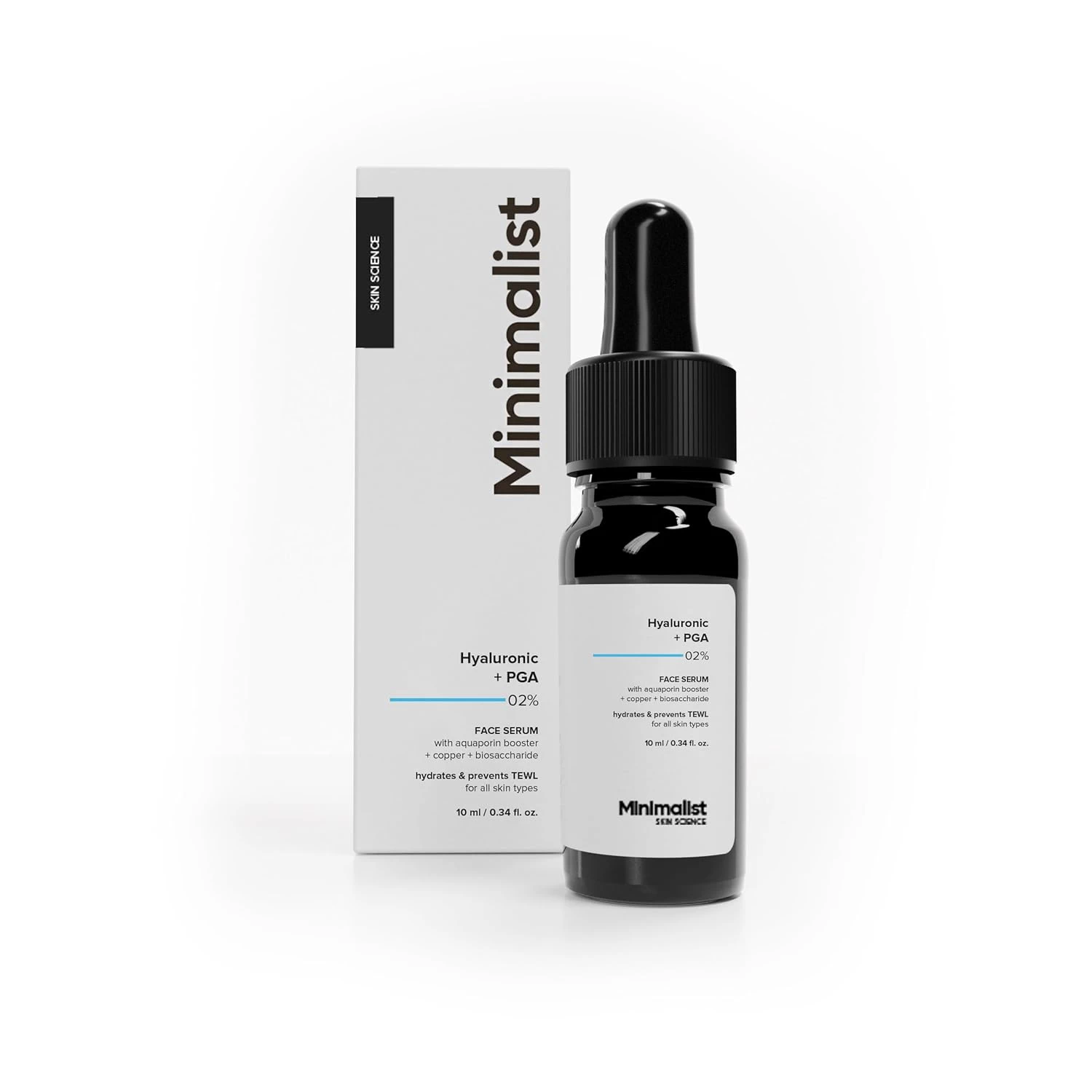 Minimalist 2% Hyaluronic Acid + PGA Serum for Intense Hydration, Glowing Skin & Fine Lines | Daily Hydrating Face Serum For Women & Men with Dry, Normal & Oily Skin |