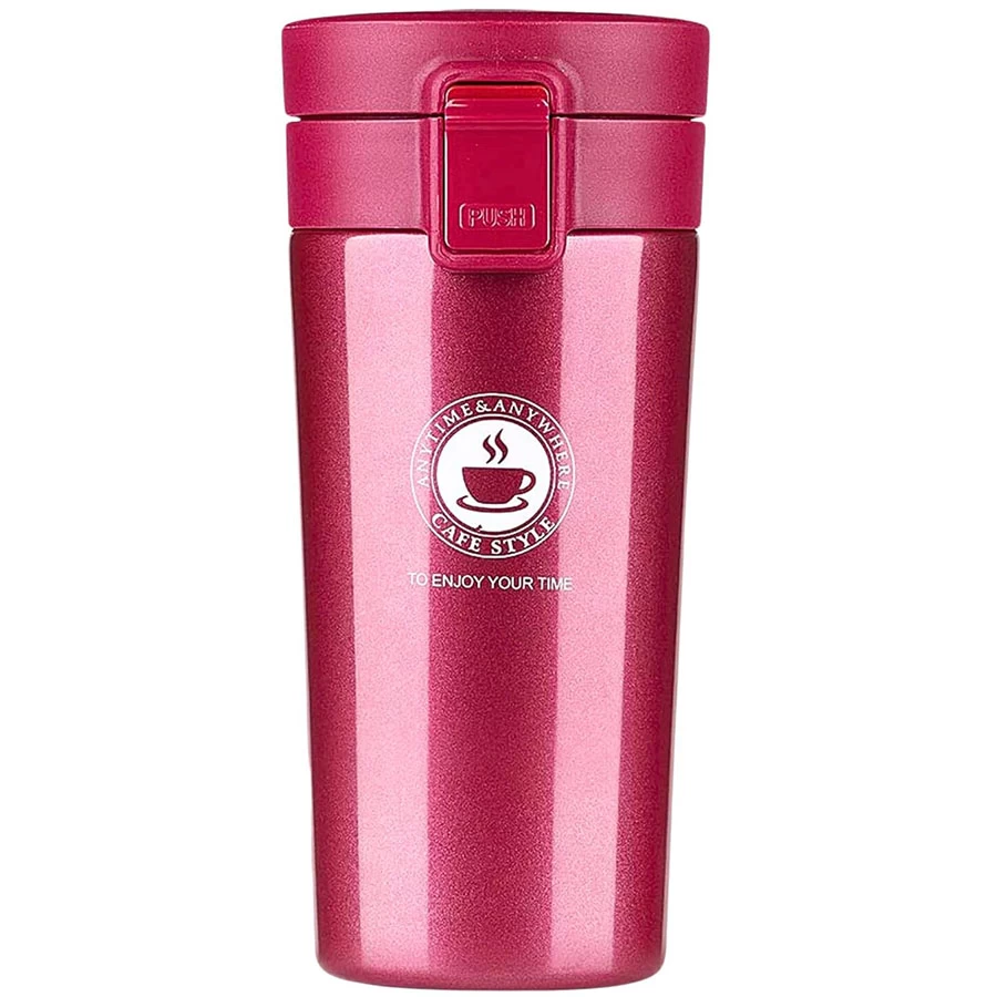 Double Wall 380ML Vacuum Insulated Stainless Steel Tea Coffee Mug Thermos Flask Travel Mug - Tumbler with Flip Lid Mesh Strainer Hot and Cold for 6 Hours(Multicolor)