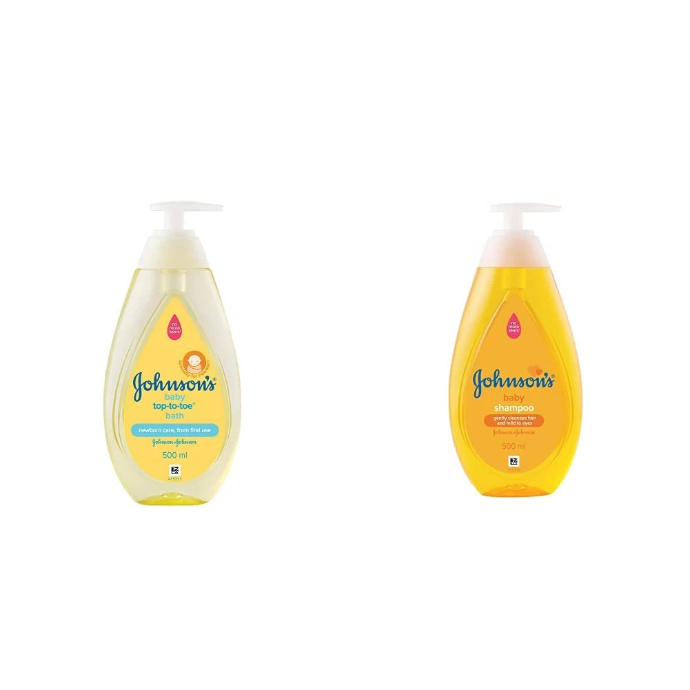 Johnson's Baby Top to Toe Baby Bath 500ml & Johnson's Baby No More Tears Baby Shampoo 500ml