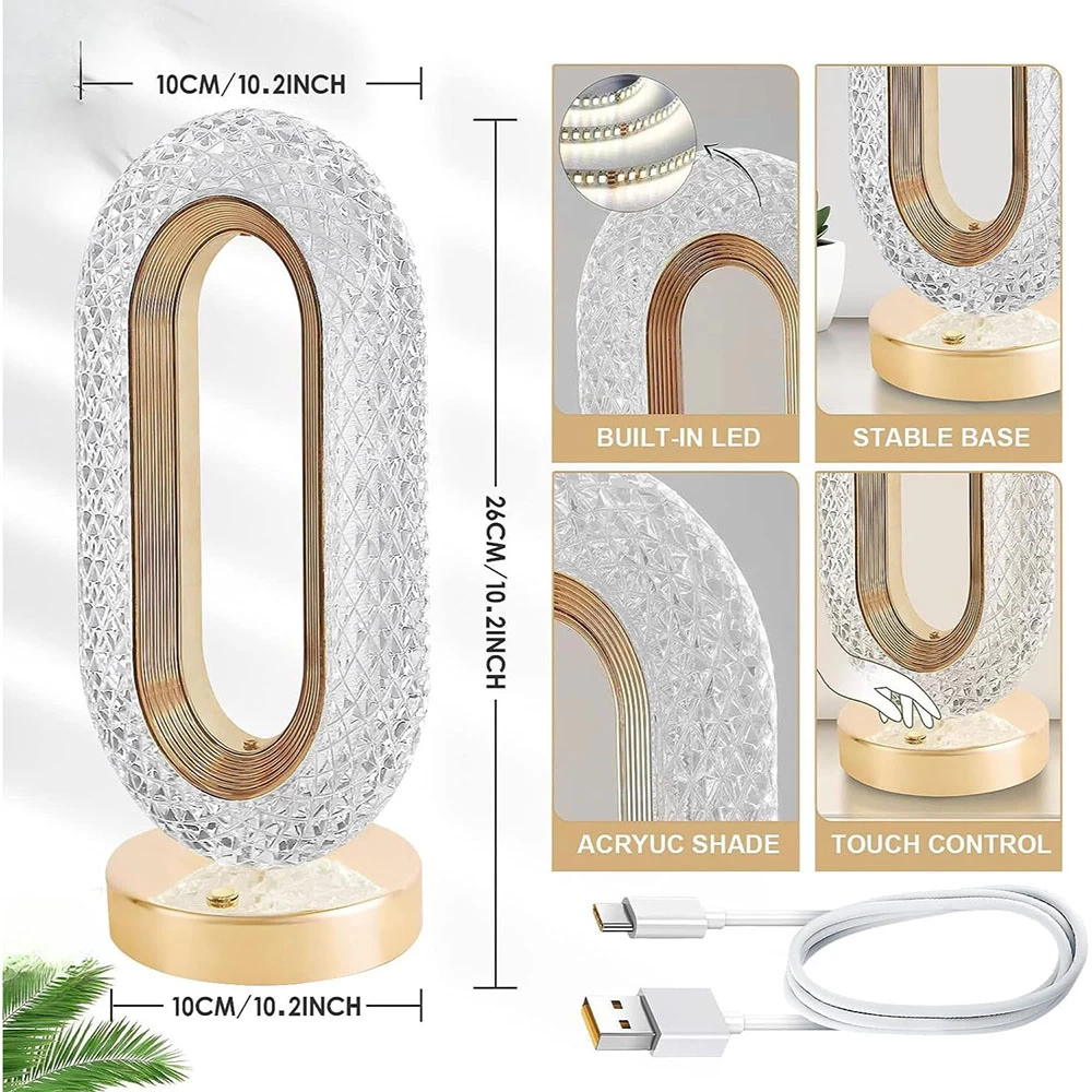 Crystal LED Table Lamp with Touch Control |