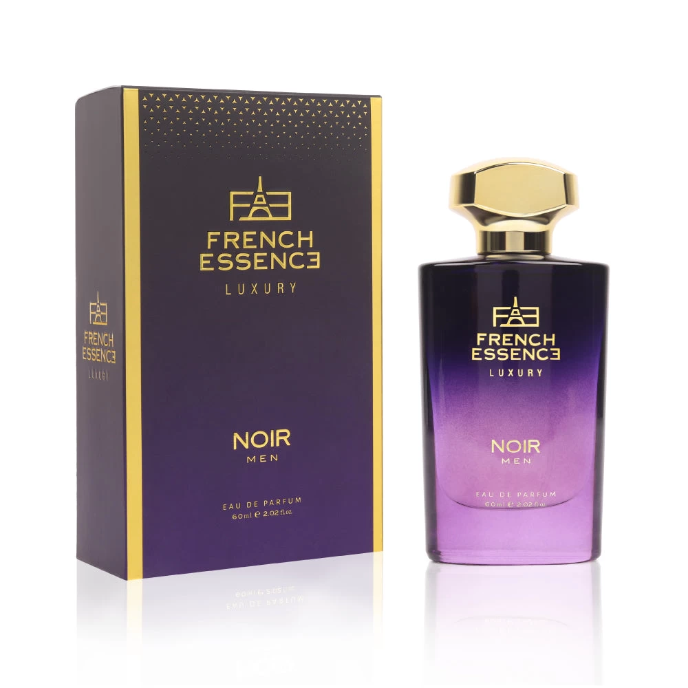 FRENCH ESSENCE Premium Aerosol Perfume For Men | Luxury Perfume | Eau De Parfum Set Long Lasting Smell, Gift Purpose, Fresh Scent (Noir) 60 Ml|Patchouli, Lavender Long Lasting
