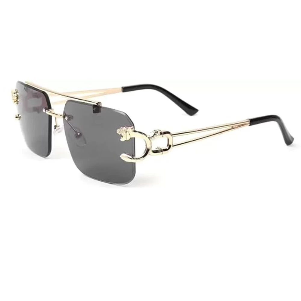 Stylish Golden Metal Frame UV Protection Sunglasses for Men & Women
