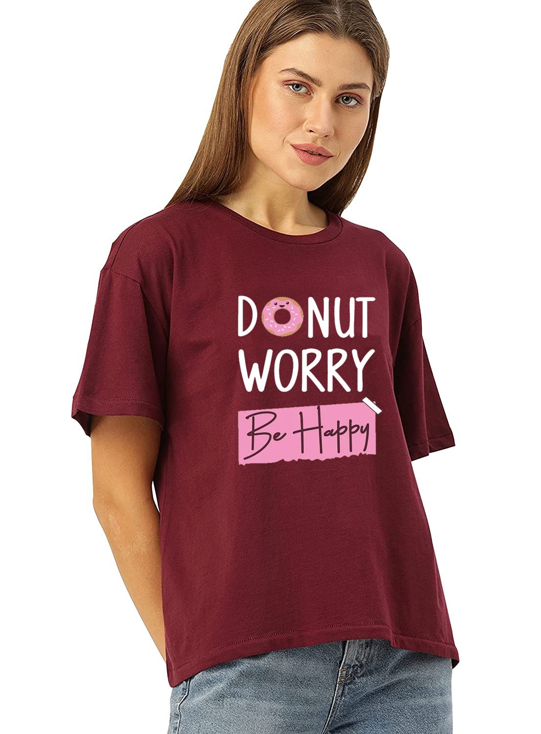 DONUT WORRY printed t-shirt for Women