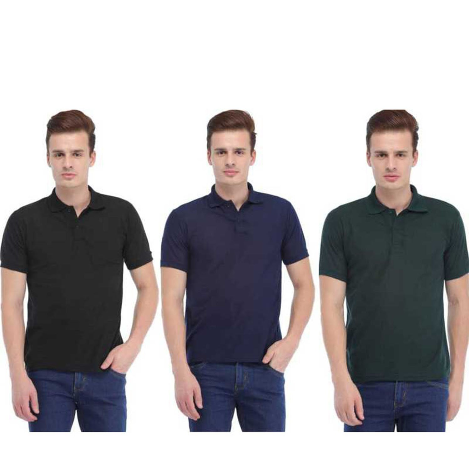 POLO Solid Multi Combo cotton T-shirt