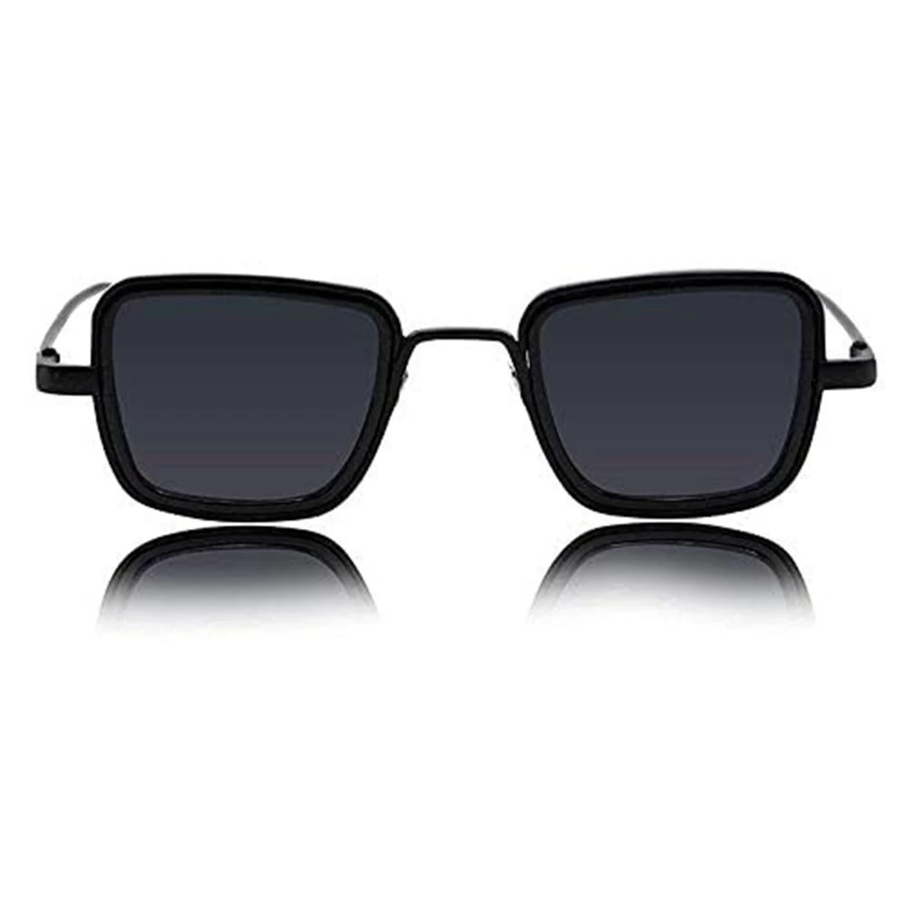 Stylish Black Metal Frame UV Protection Sunglasses for Men & Women