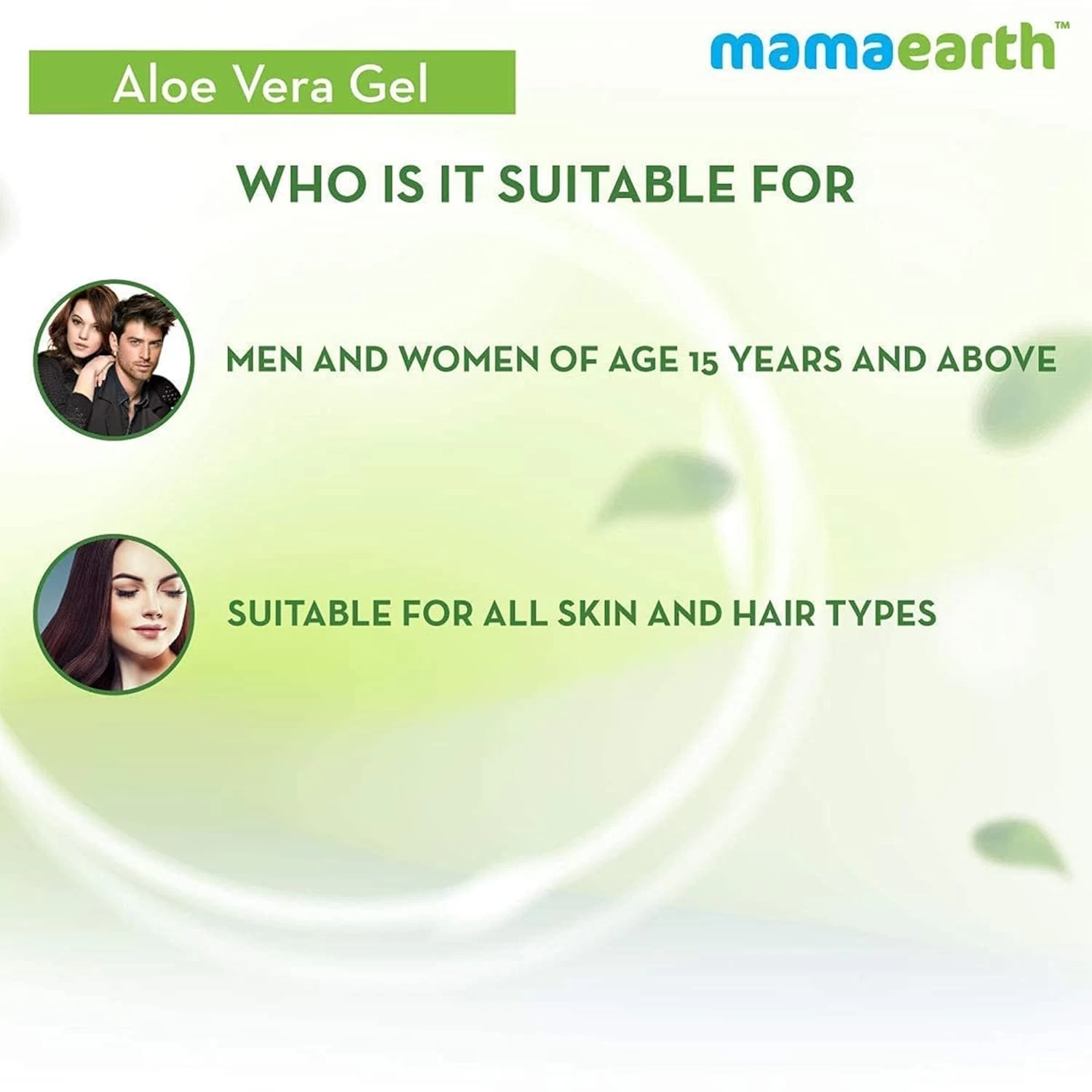Mamaearth Aloe Vera Gel with 100% Pure & Natural Aloe Vera & Vitamin E for Skin & Hair | Hydrates, Moisturizes skin | Soothes Irritated Skin | Keeps Scalp Healthy | Multipurpose Non-Sticky Gel | For M