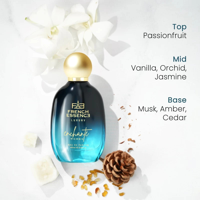 FRENCH ESSENCE Luxury Enchante Perfume For Women 60 ml Long Lasting Scent Eau De Parfum