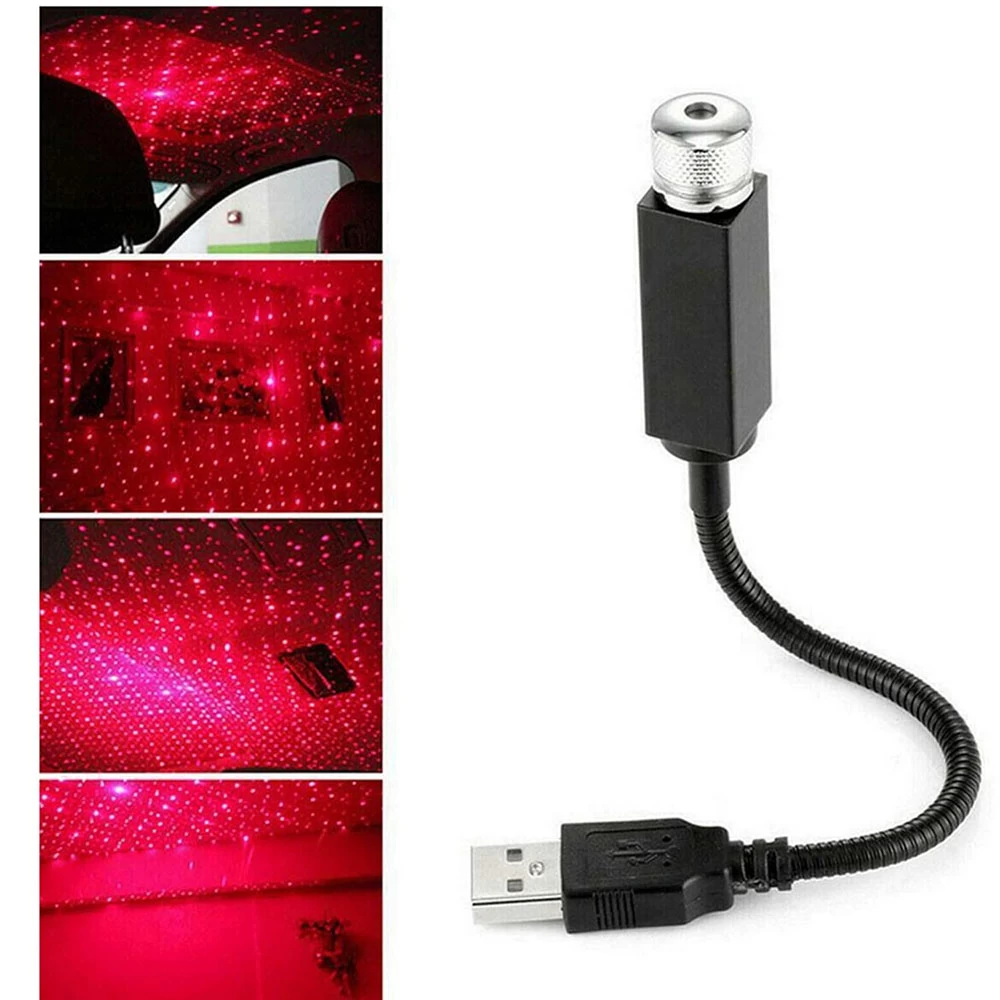 Portable Decoration Disco USB Car Interior Star Projector Night Lights for Room Home Bedroom Party Christmas Wedding