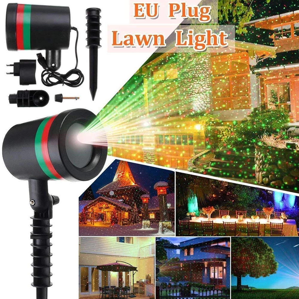 Star Shower Laser Light Projector – Christmas Holiday Light Show Projector for Indoor and Outdoor Use, Moving Star Laser Light with Remote Control
