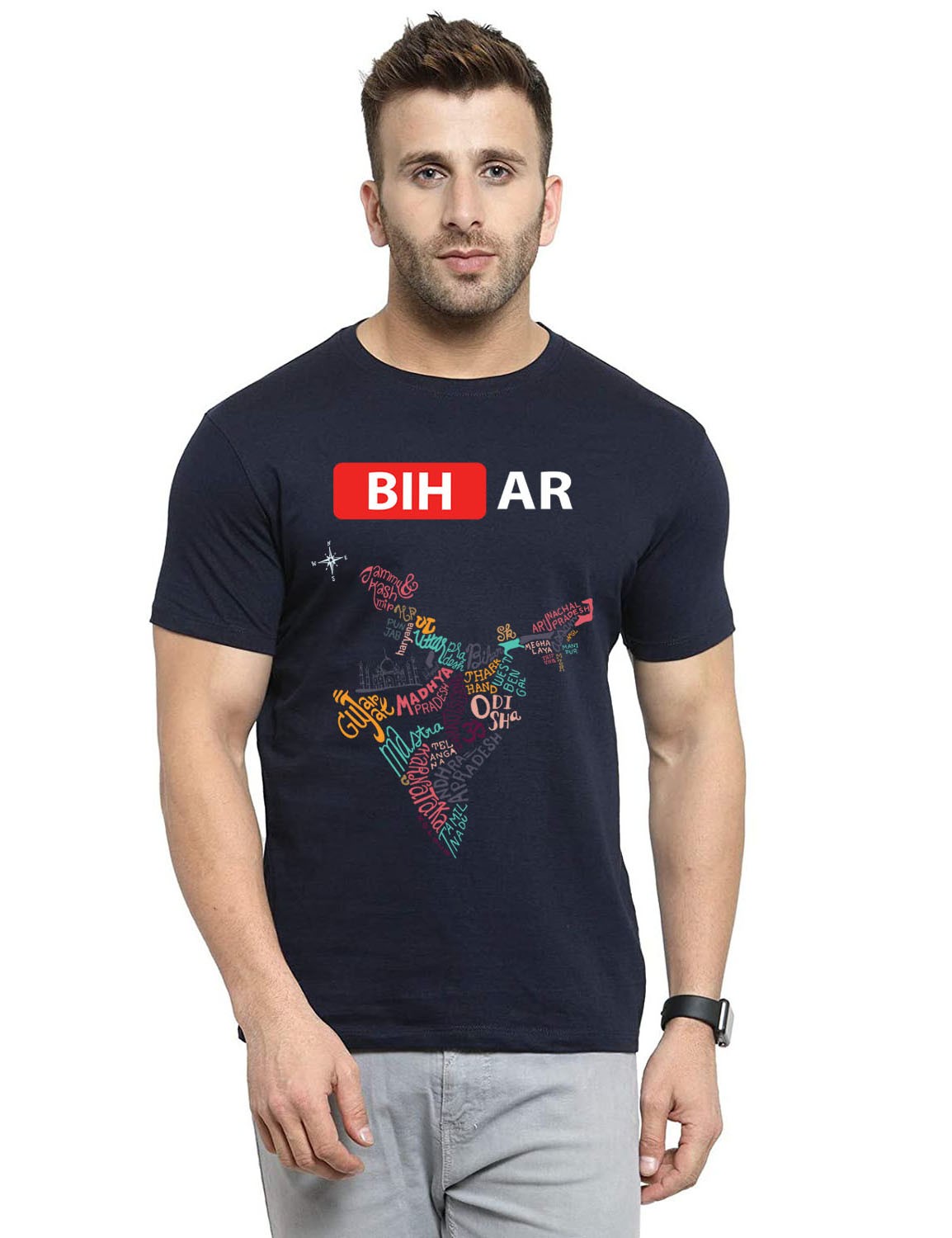 Bihar Designer printed t-shirt for men