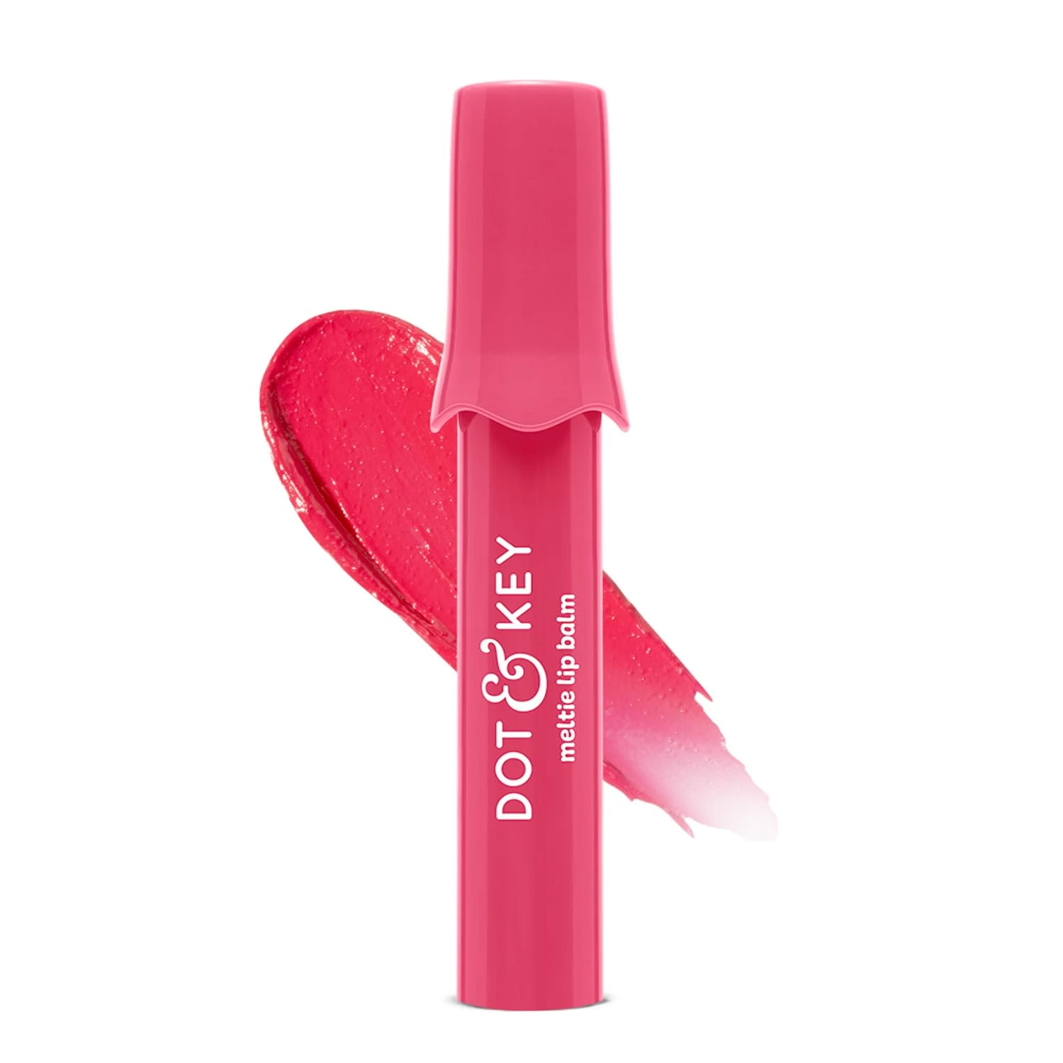 Dot & Key Meltie Lip Balm SPF 50+++ In-Vivo Tested With 2% Kojic & Vitamin C | Hydrates Dry, Chapped Lips, Lightens Pigmentation, Brightens Lips | With Shea & Mango Butters, Peptide Infused | Strawber