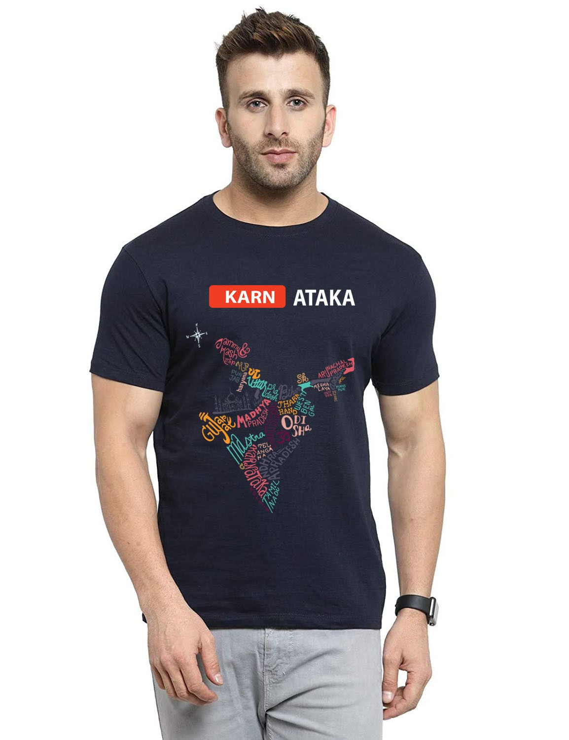 Karnataka Designer Printed t-shirt for men