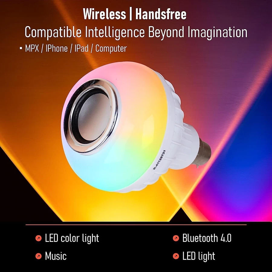 Magic Disco Light Night Lamp for Party/Home Decoration Multi Colour LED Light Smart Bulb