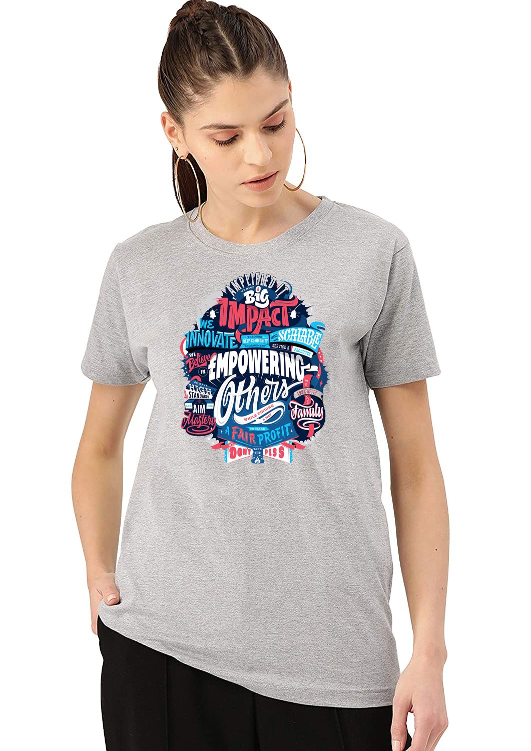 Motivational printed t-shirt for Women