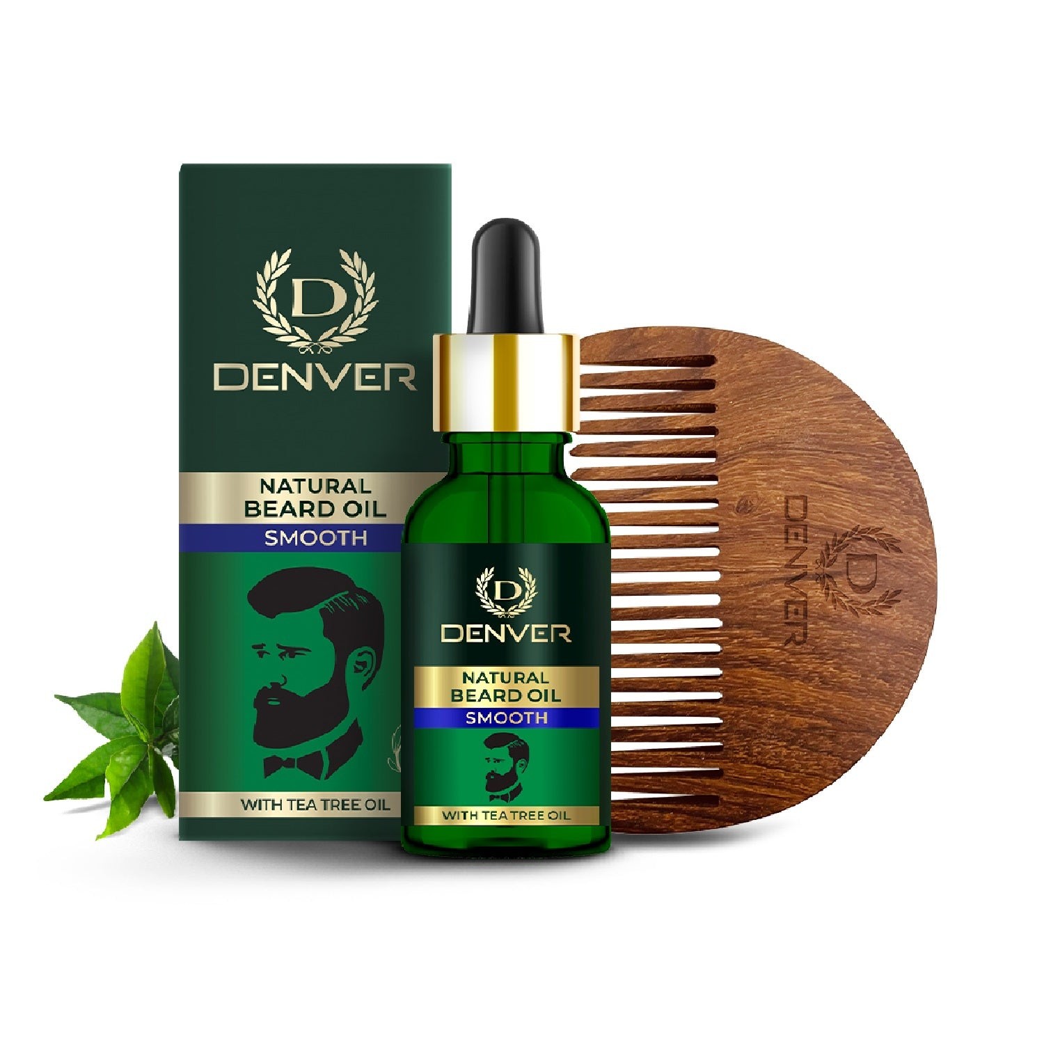 Denver Natural Beard Oil Growth 30ml with free wooden comb