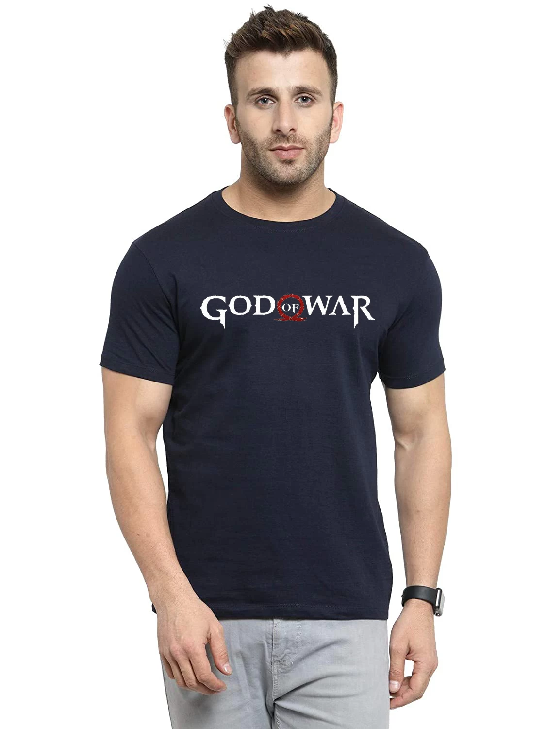 God of War | Kratos | Limited Edition |  Allover Print Gaming T-Shirt Men Printed Round Neck Polycotton Multicolor T-Shirt