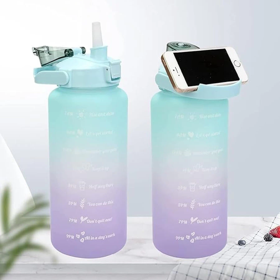 3 in 1 Set (2L, 900ML, 300ML) Bpa Free Plastic Motivational Water Bottle 500 ml
