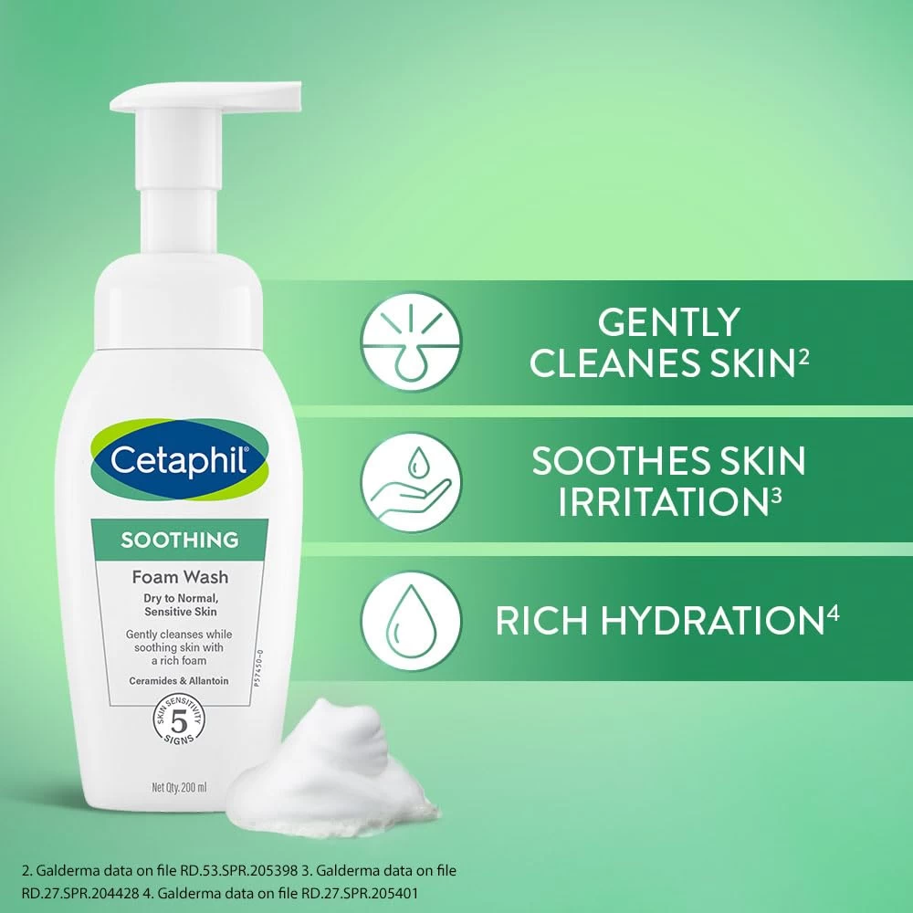 Cetaphil Soothing Foam Wash - Pack of 200 ml