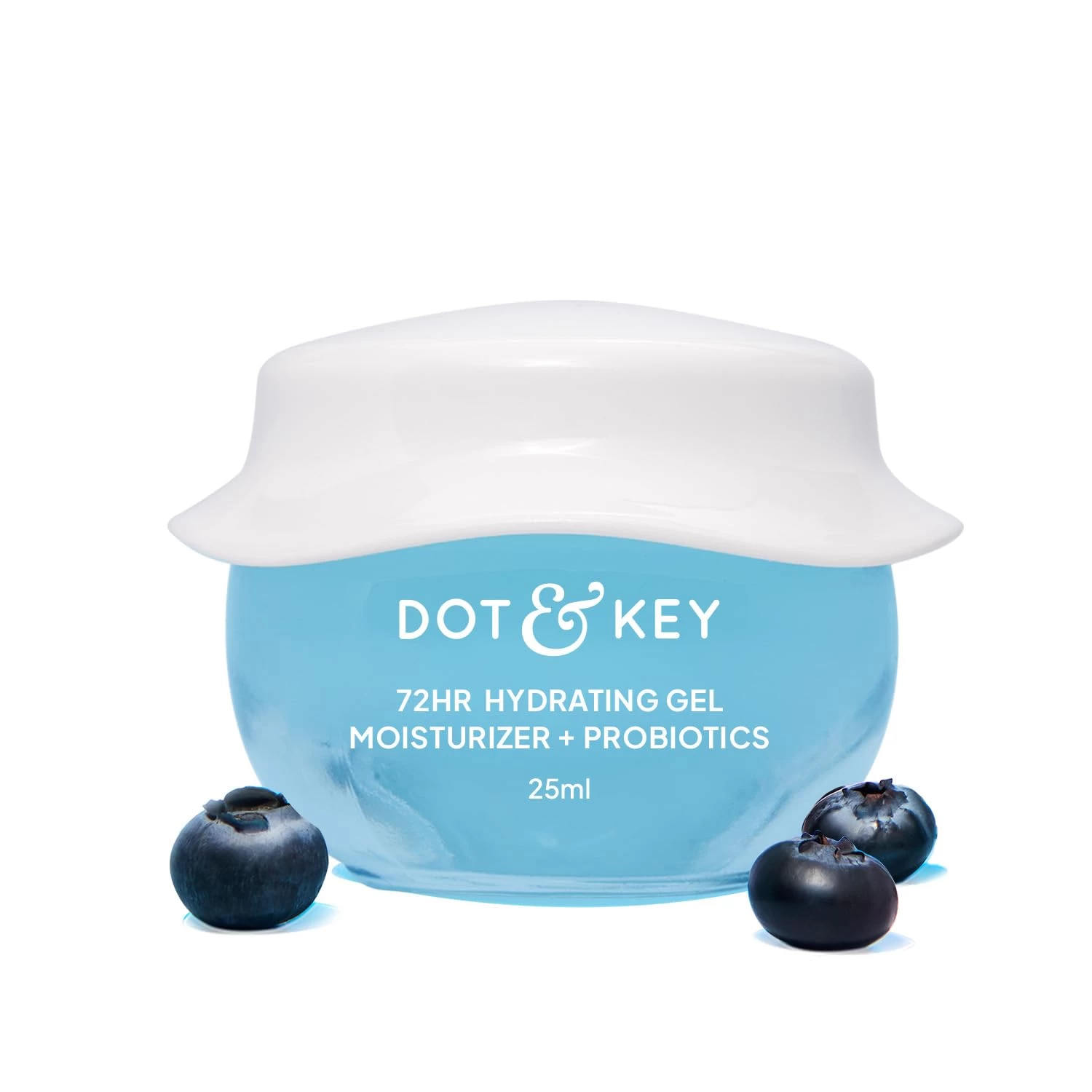 DOT & KEY 72HR Hydrating Gel Moisturizer + Probiotics For Face, For Oily Combination Skin, Non-Stop Hydration, With Hyaluronic + 5 Ceramides, Lightweight, Non-Sticky, Non-Greasy, Heals Damaged Skin | 