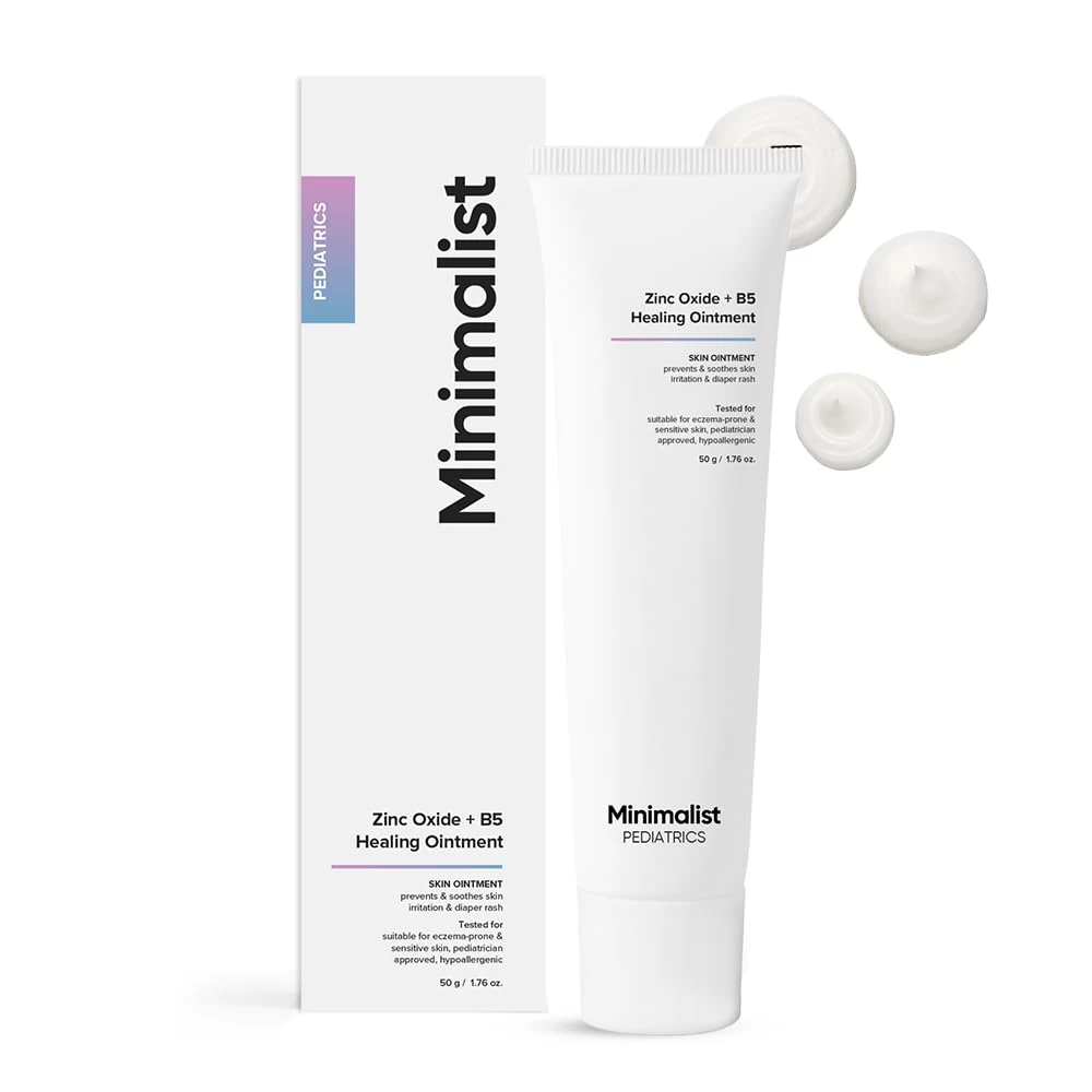 Minimalist Baby Rash Cream | Zinc Oxide + B5 Healing Ointment | Pediatrician Approved | For Drool & Diaper Rash | 50gm