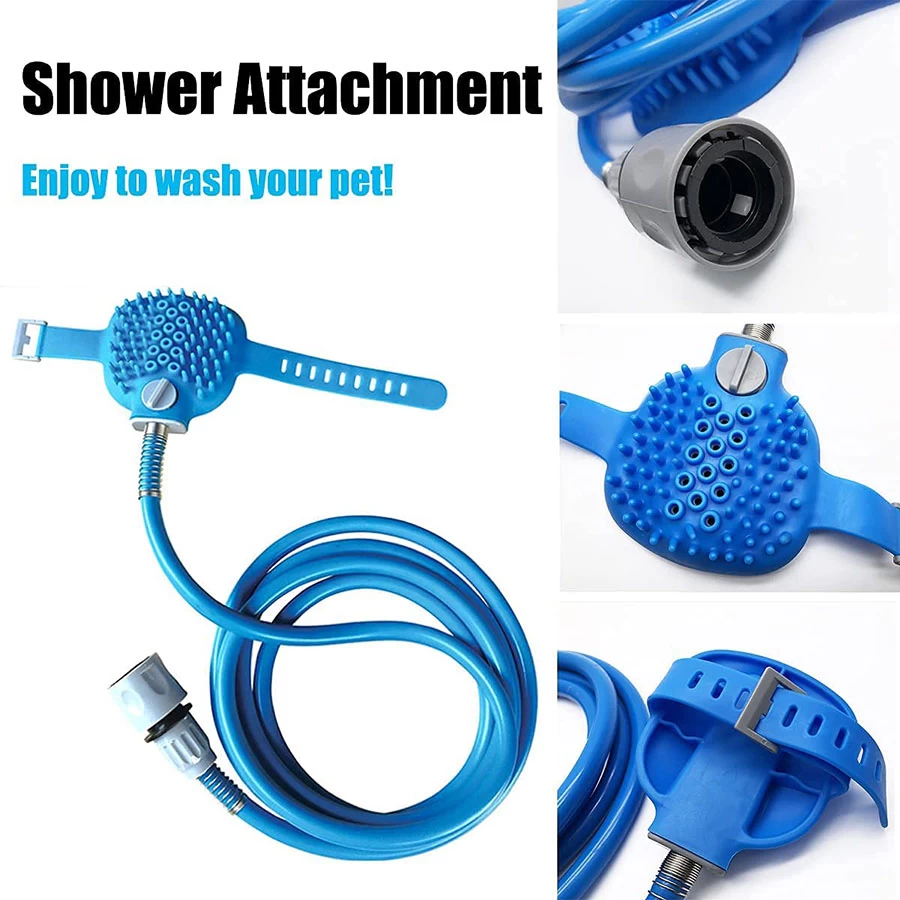 Dherik Tradworld Comfortable Easy Shower Tool Cleaning Washing Bath Shower Sprayers Dog Brush Pet Spa Kit