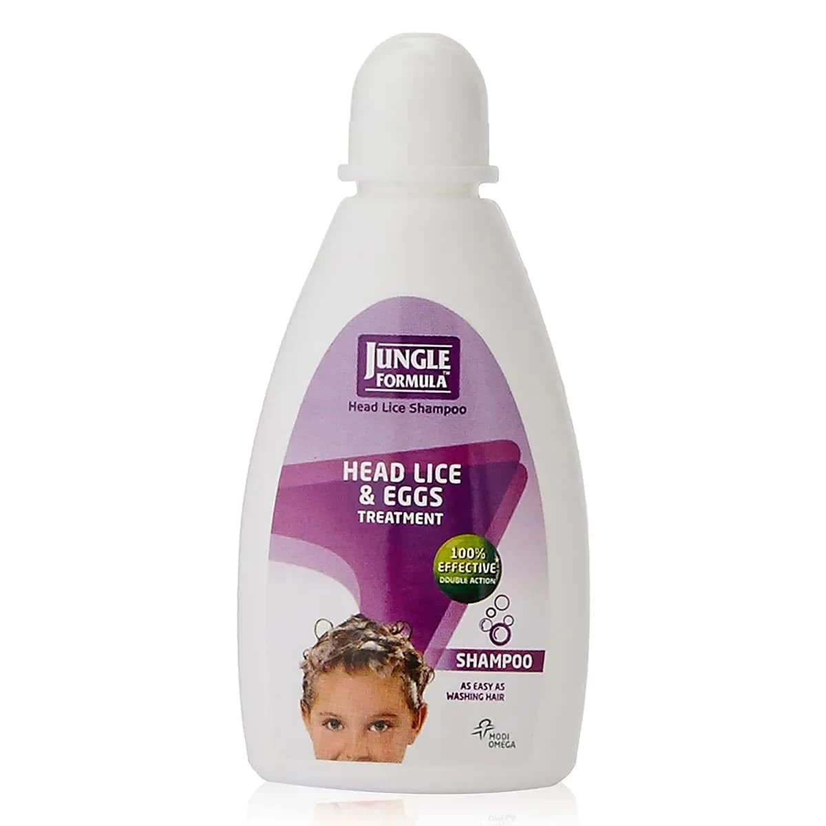 Jungle Formula Head Lice Treatment Shampoo 50ml | Kills Head Lice & Eggs in 1 Wash | Anti Lice Shampoo for Kids & Adults | Fast Acting Nit Removal | Clinically Proven Formula
