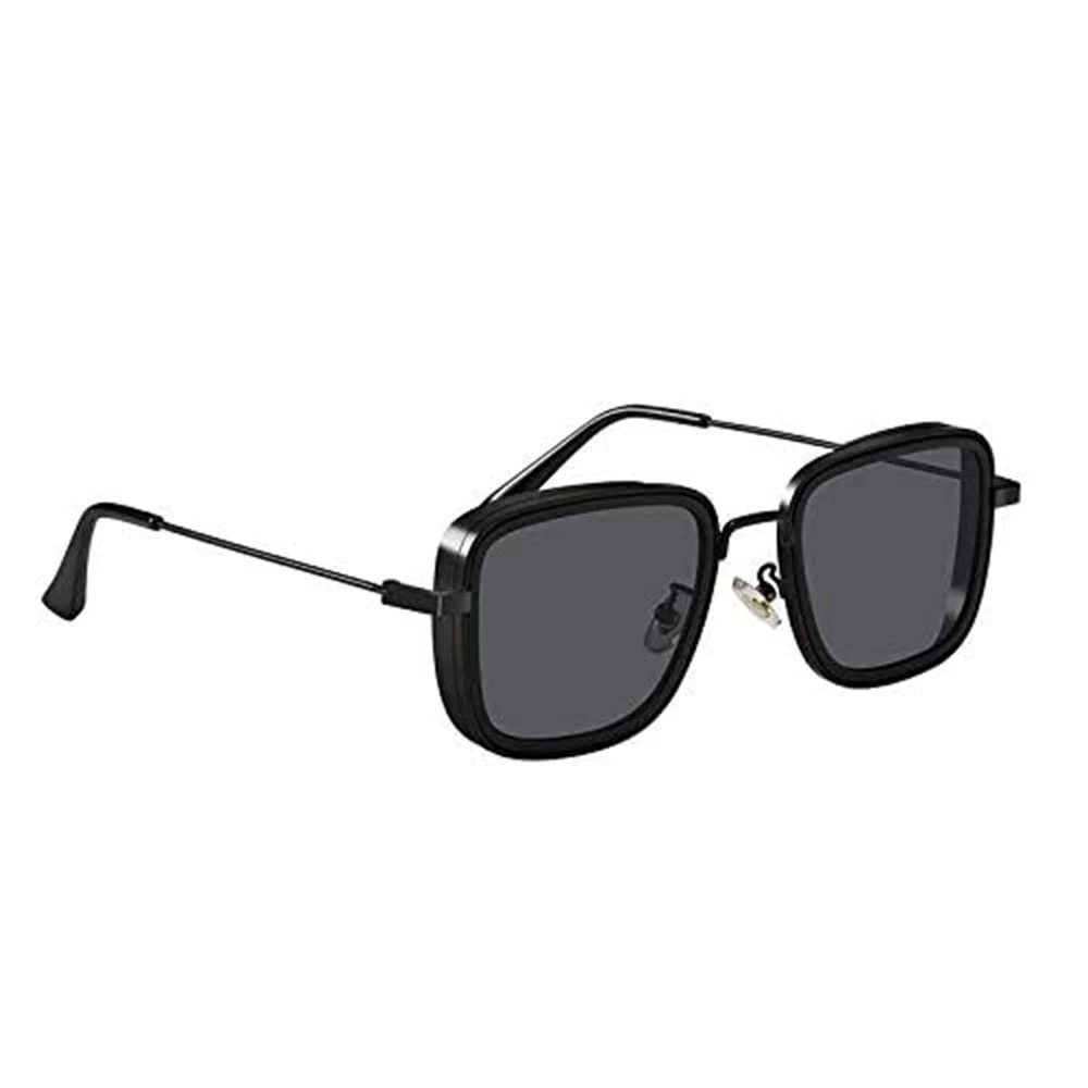 Stylish Black Metal Frame UV Protection Sunglasses for Men & Women
