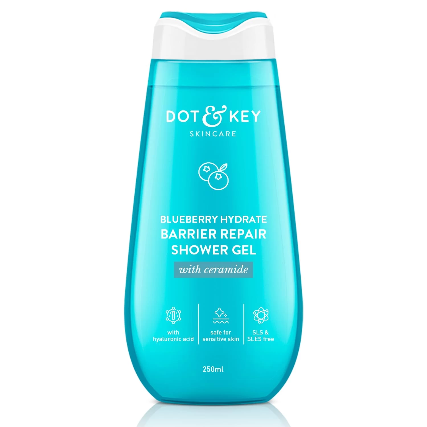 Dot & Key Cica & 1% Salicylic Daily Exfoliating Shower Gel | Niacinamide Infused | Body Wash for Oil & Acne Control | Reduces Body Acne & Smoothes Irritation | Clean, Acne Free Skin | 250ml