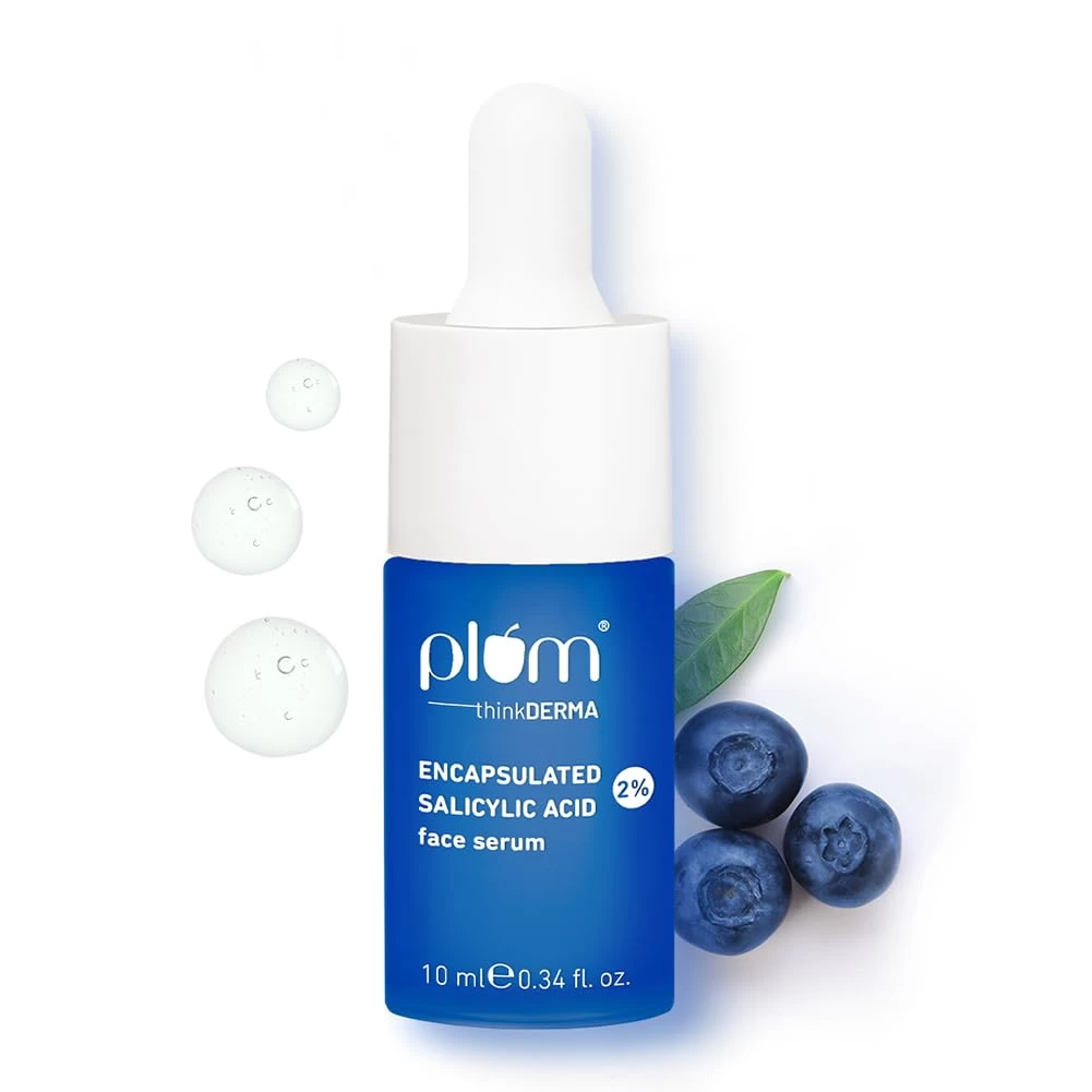 Plum 2% Encapsulated Salicylic Acid Face Serum | Fights Active Acne, Controls Oil & Soothes Inflammation