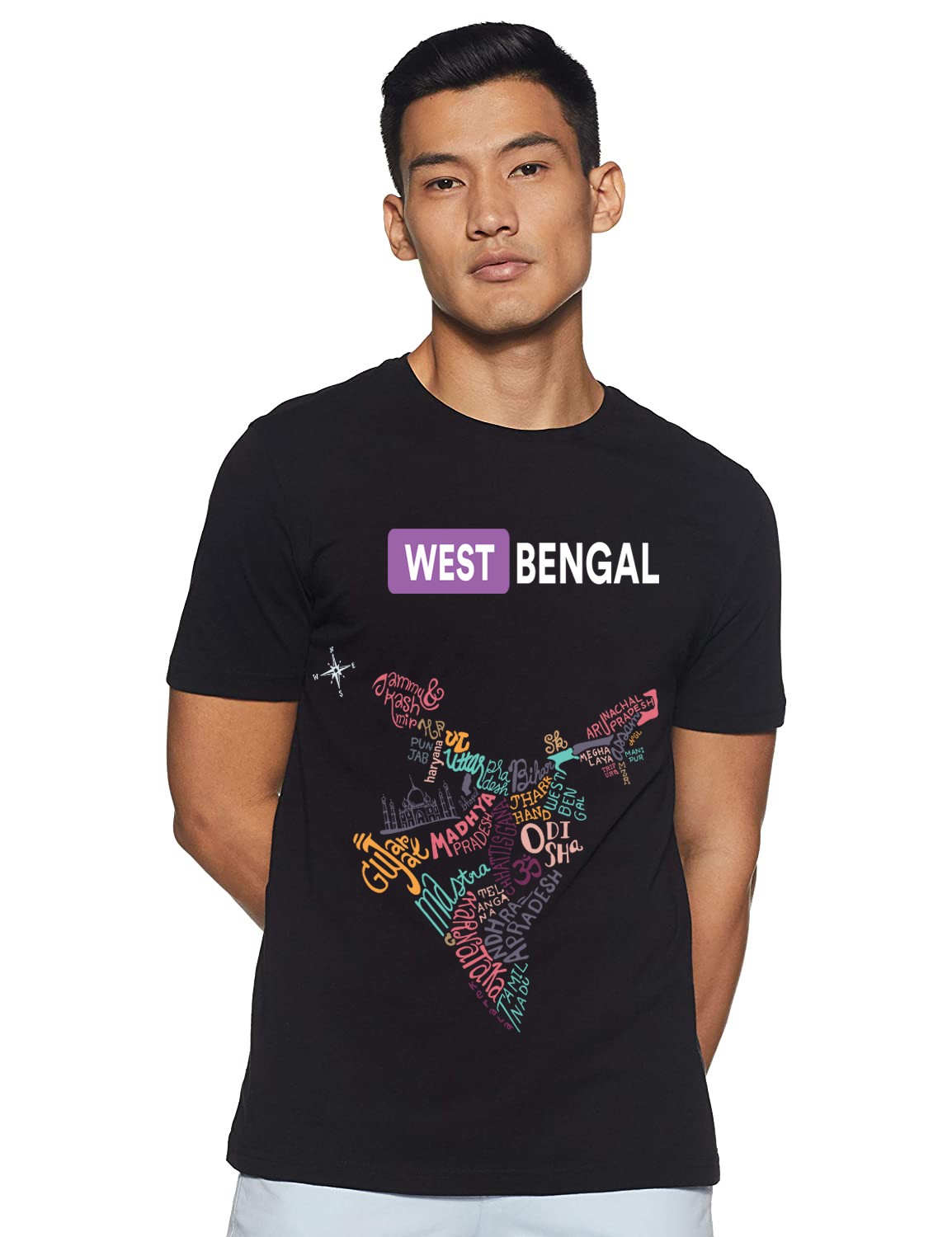 West Bengal Designer printed t-shirt for men