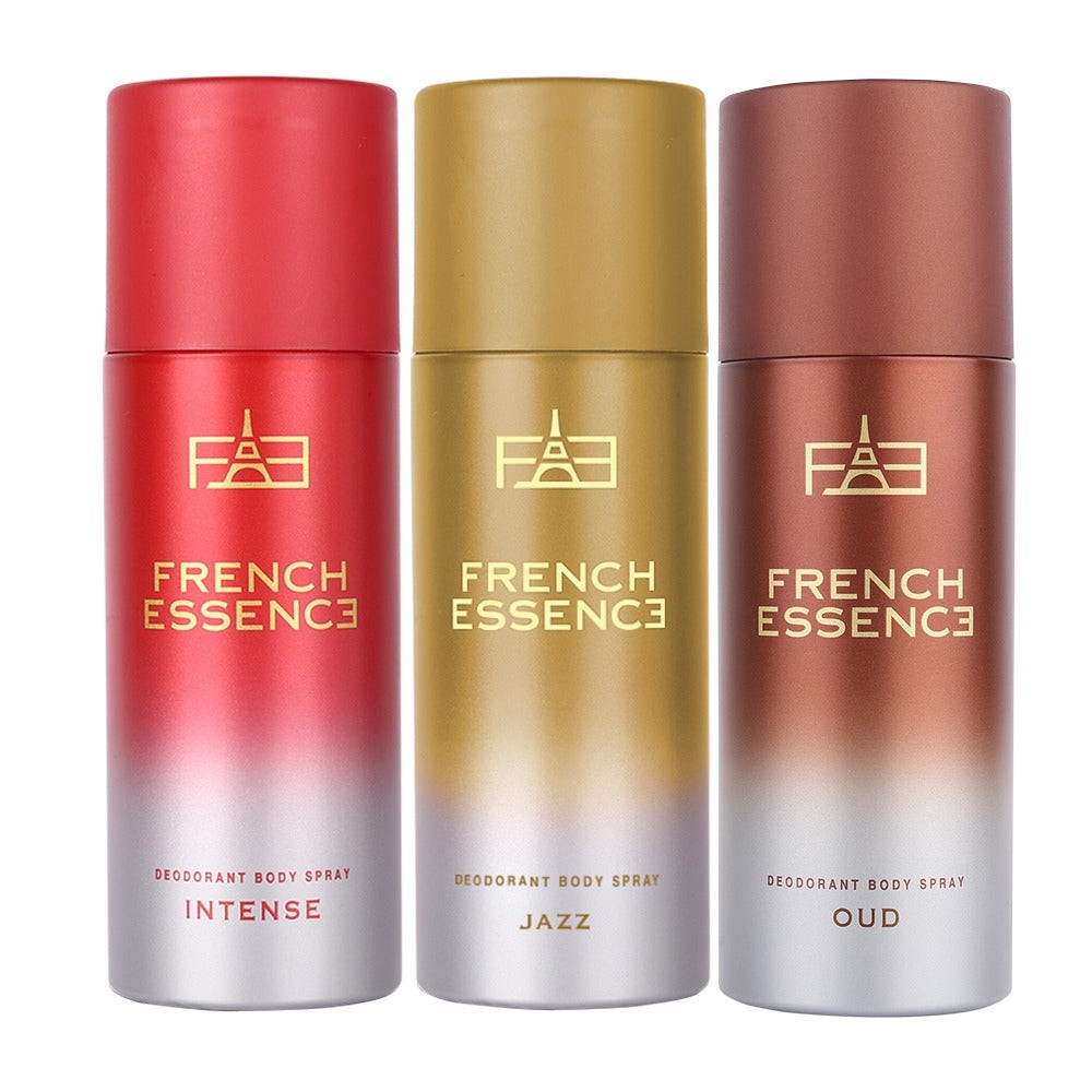 Luxury Unisex Body Spray Gift Set 150 ml each French Essence