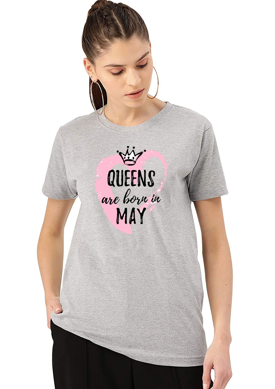 Designer May Birthday printed t-shirt for Women