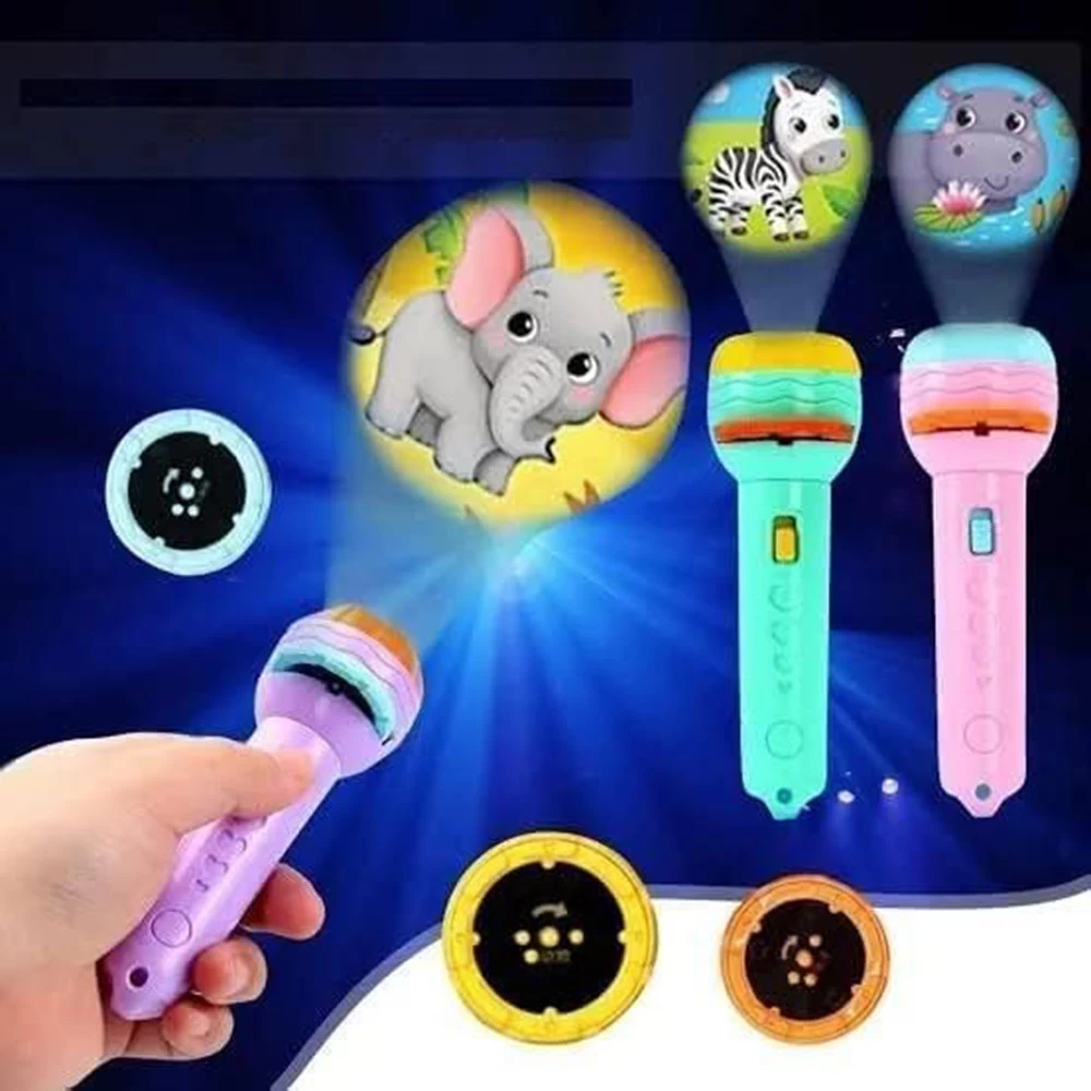 Projector Torch for Kids – Mini Light Toy 24 Picture Slides – Educational Toy Torch for Boys & Girls Age 2 Years – Baby Learning, Gift for Kid