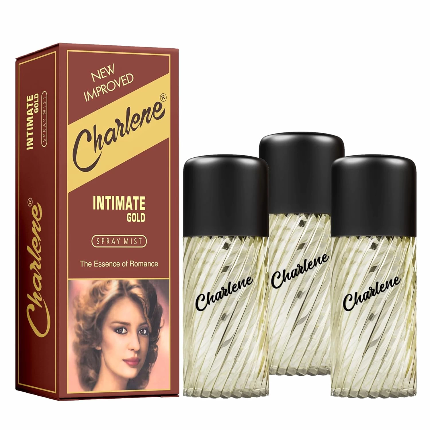 CHARLENE Luxury Perfume Body Spray Mist For Men & Women - Intimate Gold 30Ml each