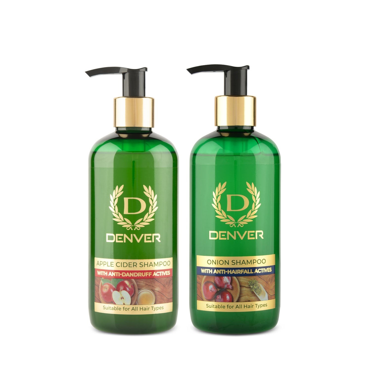 Denver Pack of 2 Apple cider & Onion Shampoo 300ml