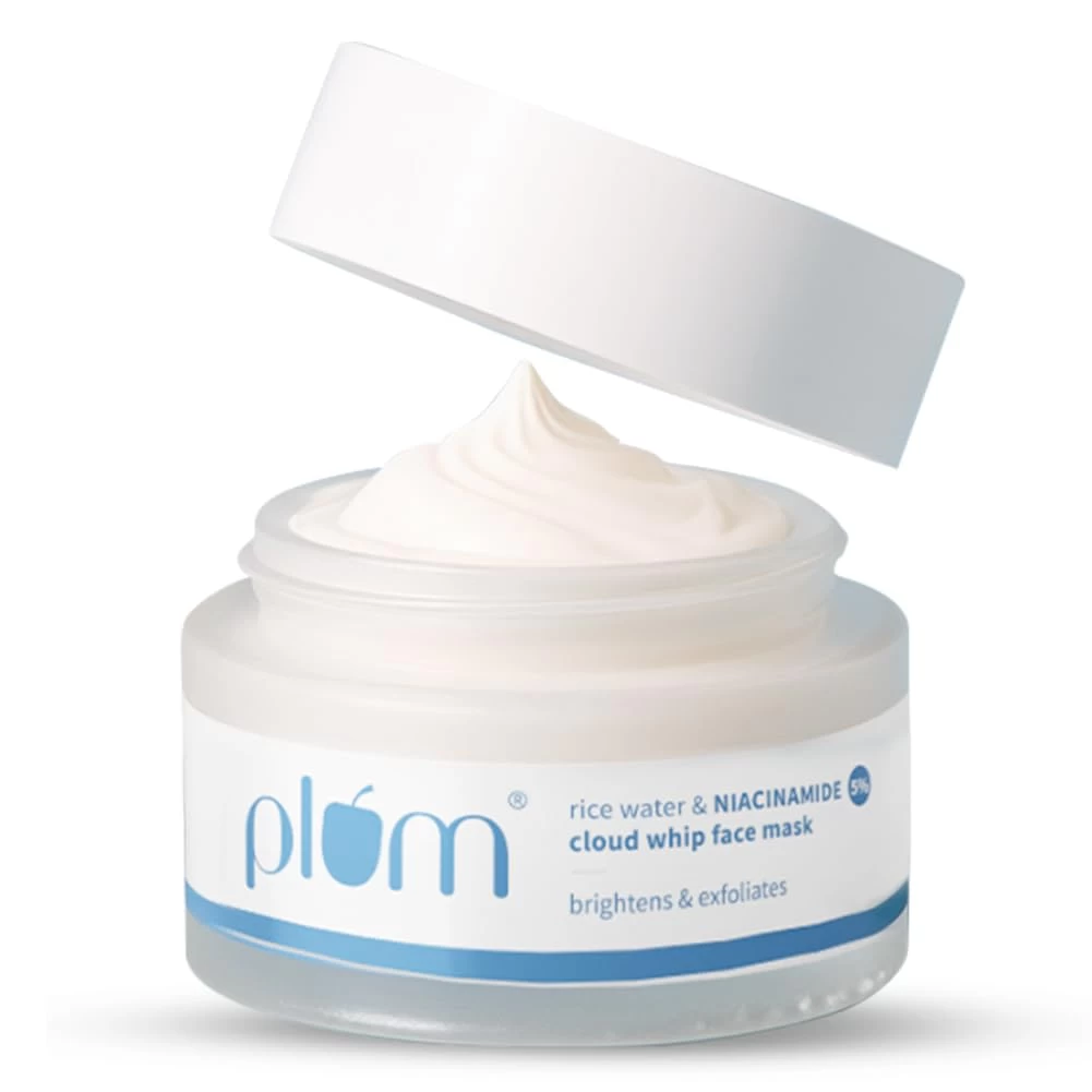 Plum 5% Niacinamide & Kaolin Clay Cloud Whip Face Mask with Rice water 50g