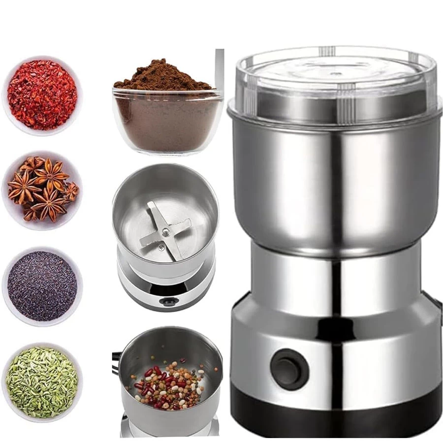 300W Electric Grinder Machine for Kitchen | Stainless Steel Coffee & Spice Grinder | Dry Masala, Herbs, Nuts, Seeds & Coffee Bean Grinder with One Touch Operation