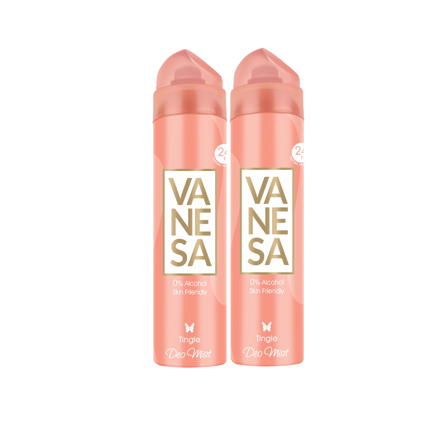 VANESA Tingle Deo Mist, Combo 0% Alcohol | Skin Friendly | 24 hours Lasting Protection | 150 ml | For Women