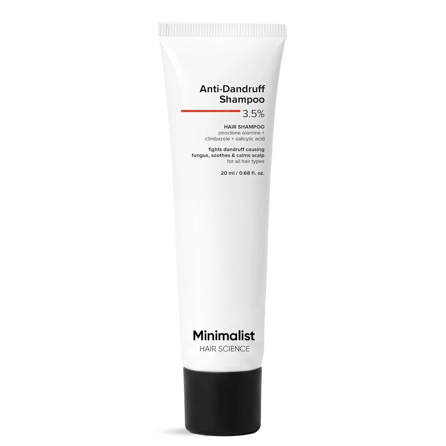Minimalist Anti-Dandruff Shampoo | 3.5% Salicylic Acid, Climbazole & Piroctone Olamine | Reduces Flakes & Itchy Scalp | Sulphate-Free | Fragrance-Free |