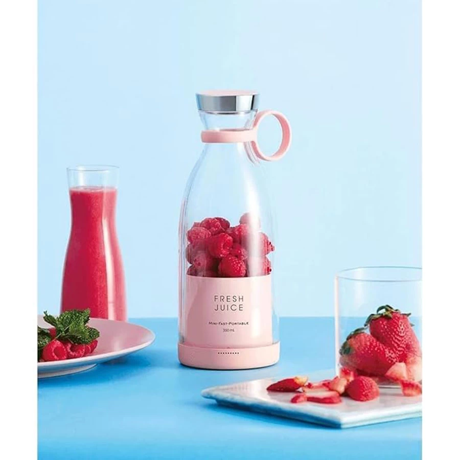 Miracle Solutions Electric Portable Mini Juicer Bottle | Wireless Personal Size Juicer Blender for Smoothies and Shakes (Multicolor)