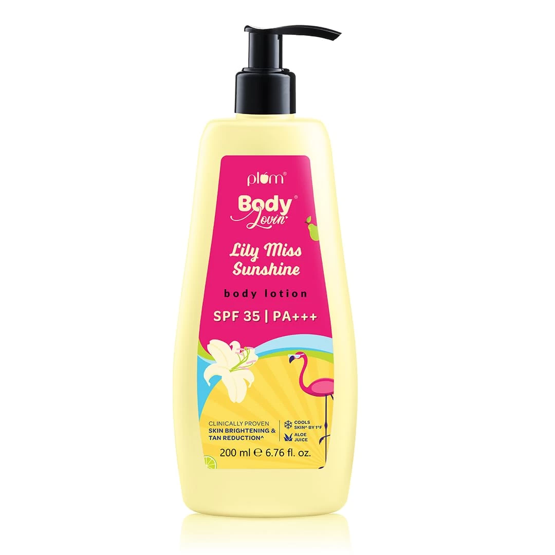 Plum BodyLovin' Lily Miss Sunshine SPF 35 PA+++ Sunscreen Body Lotion For Summers